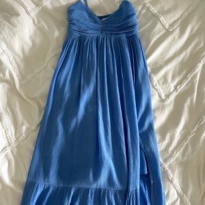 Abercrombie & Fitch Blue Pleated Tiered Sundress
